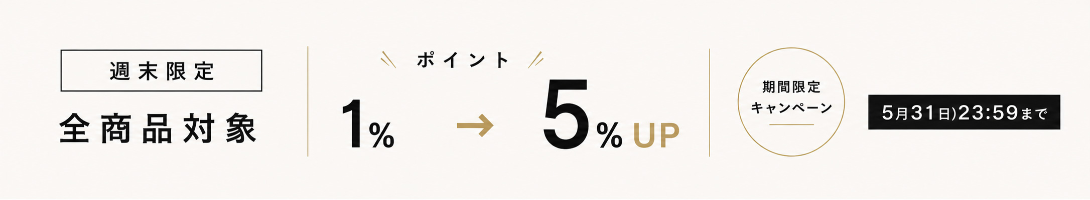 5％ポイントキャンペーン