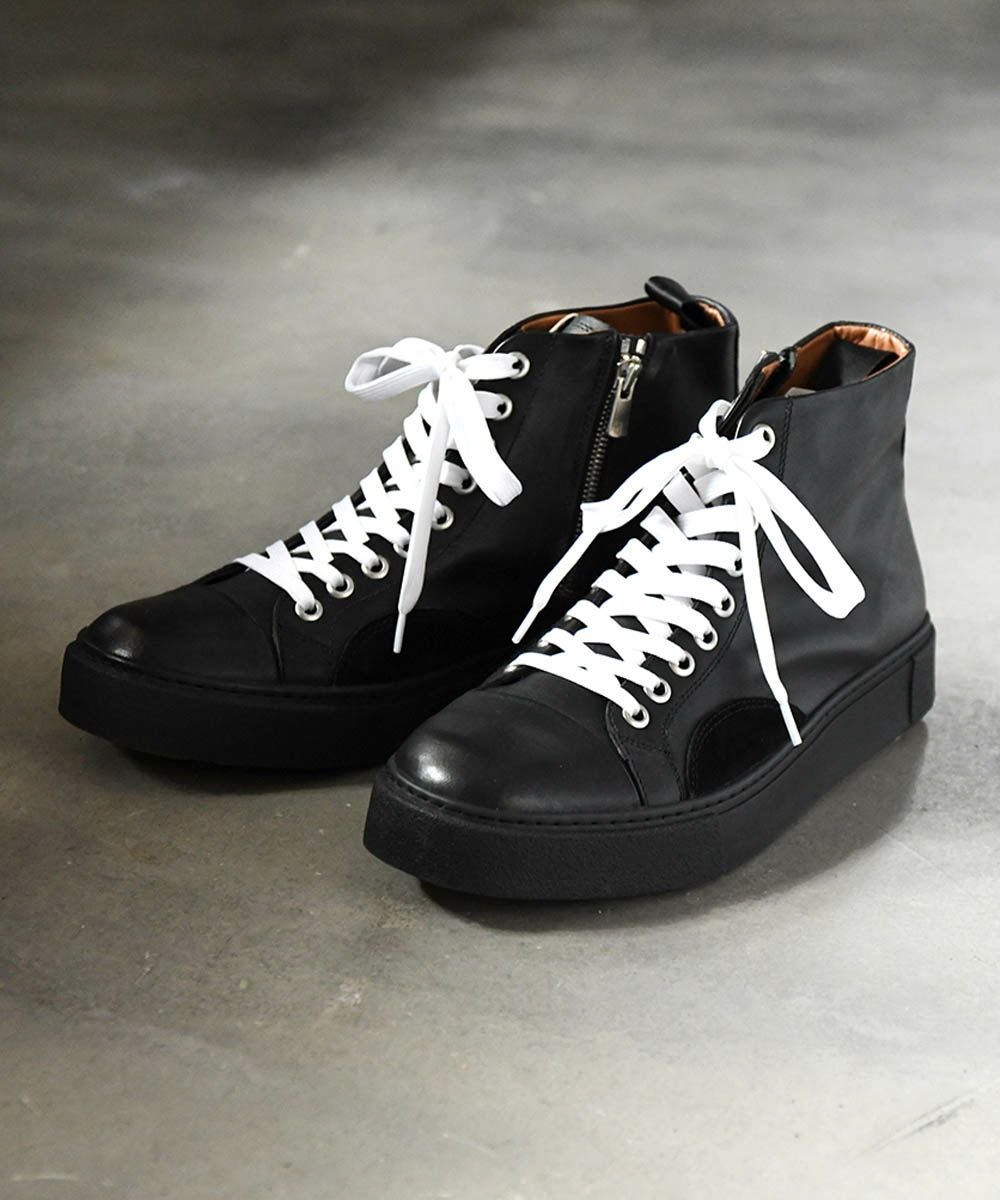 EARLE アール スニーカー ハイカット 黒 ブラック