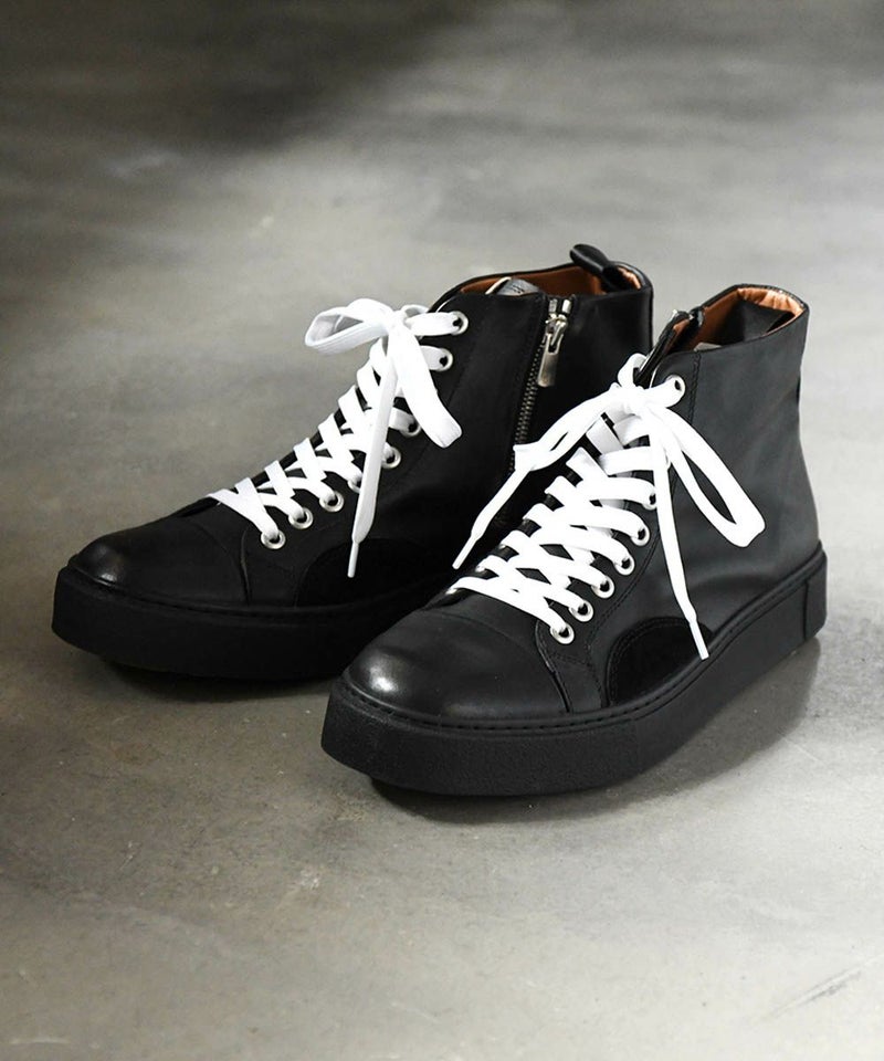 EARLE アール スニーカー ハイカット 黒 ブラック