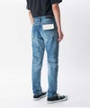 KURO Giocatore デニムパンツ ジョカトーレ ユーズド加工ジーンズ テーパード お洒落 メンズ 男性