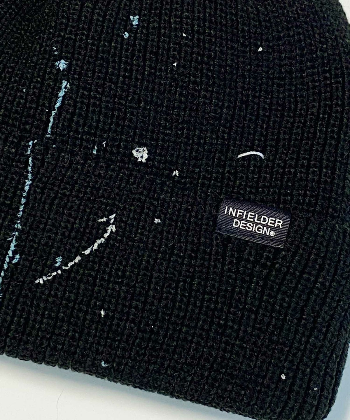 INFIELDER DESIGN ペンキペイント ニットキャップ 