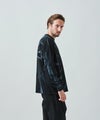 ACANTHUS アカンサス 長袖Tシャツ カットソー スパイラル柄 ムラ染め ブランド