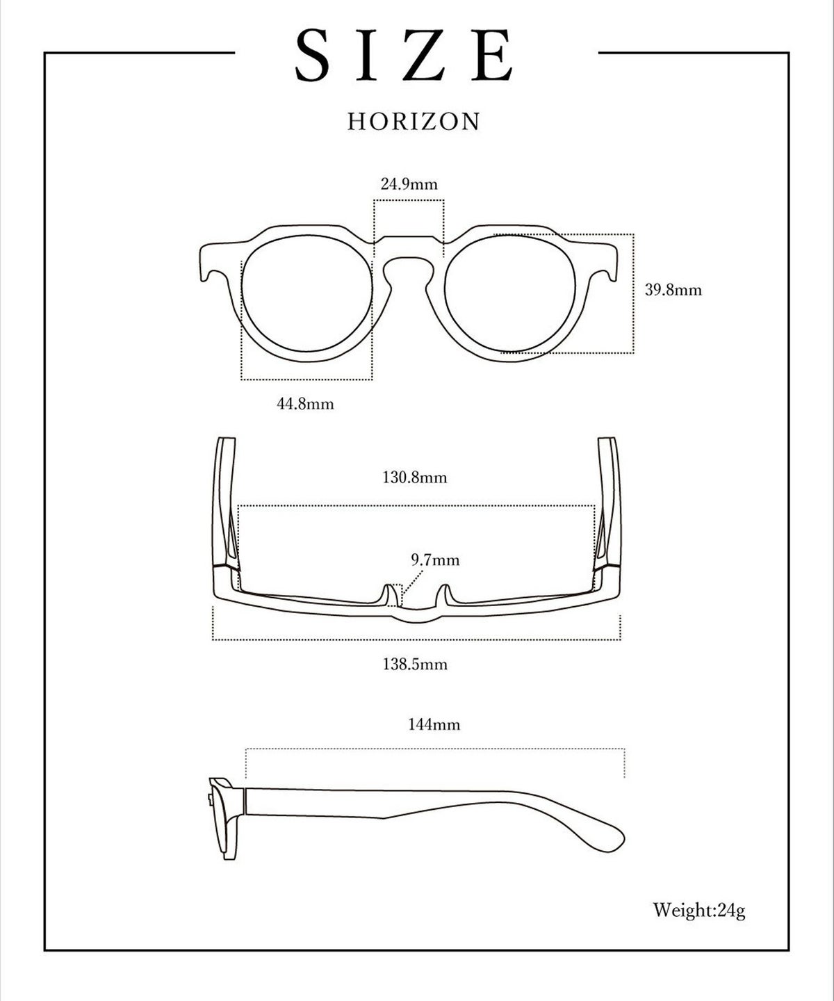 jugaad14 ジュガードフォーティーン HORIZON CLEAR gray ホライゾン クリアーグレー サングラス