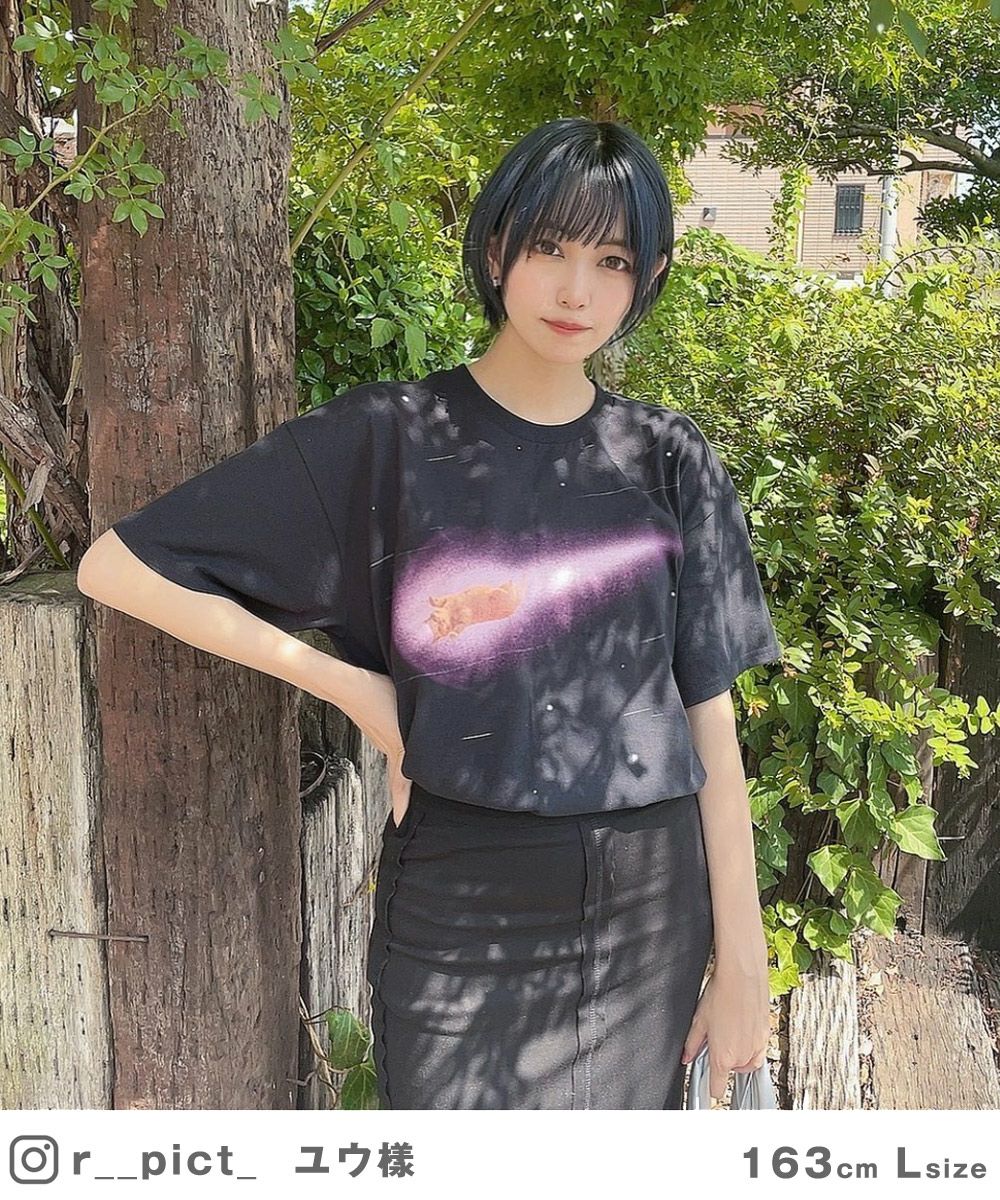 GYPSY CAT ジプシーキャット 流星猫 久方広之 Tシャツ 猫写真家 宇宙猫