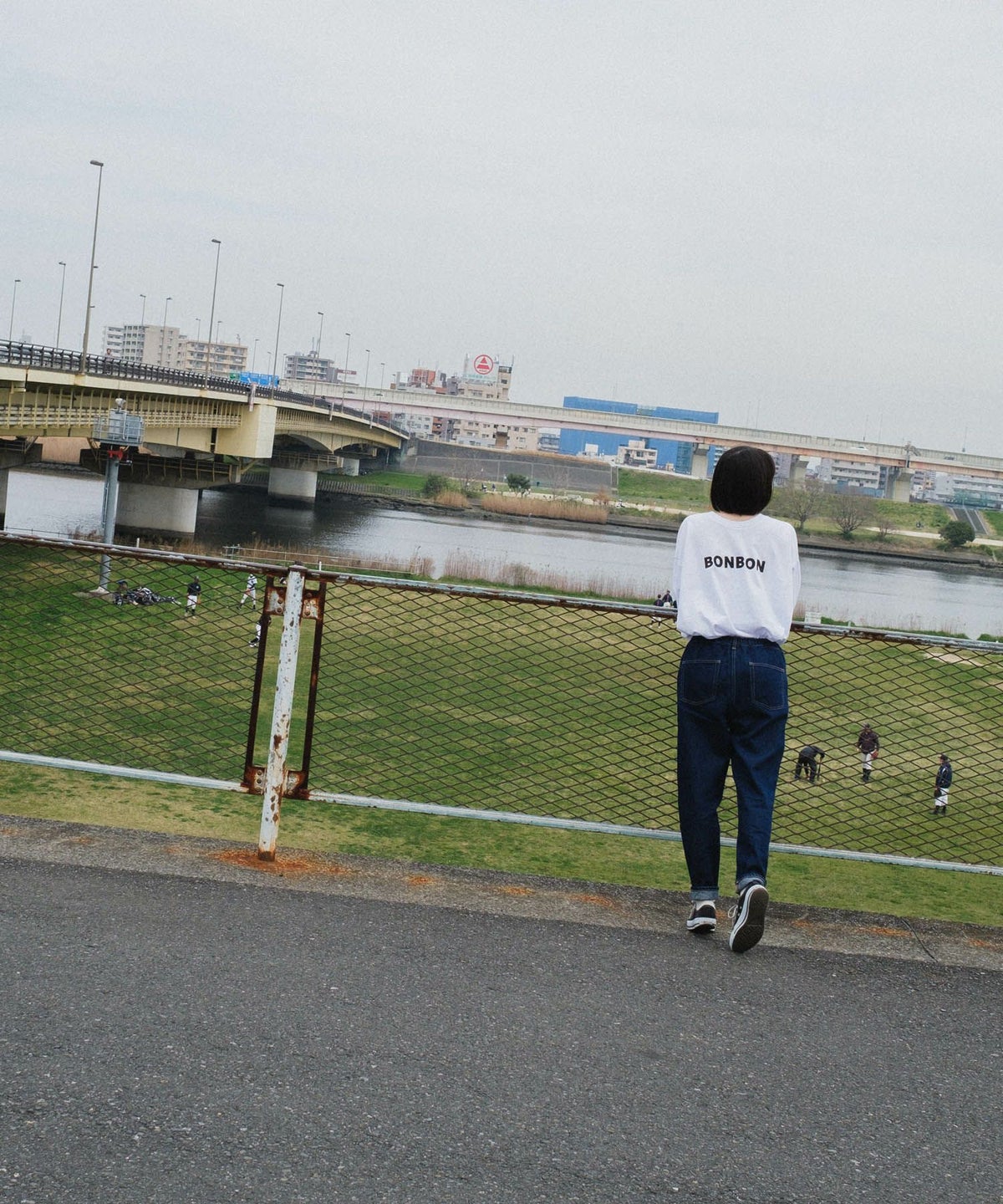 NOPE ノープ チェリーボンボン 前後・表裏両方着られる リバーシブル 2way Tシャツブランド