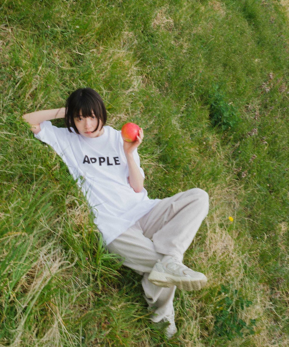 NOPE ノープ APPLE LEMON アップル レモン 前後・表裏両方着られる リバーシブル 2way Tシャツブランド