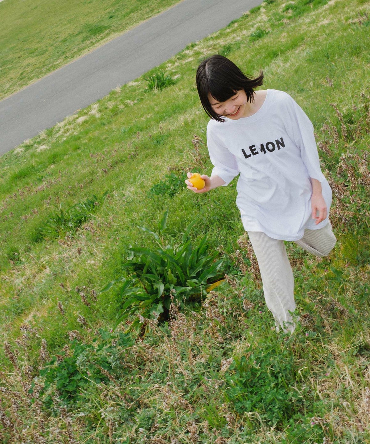 NOPE ノープ APPLE LEMON アップル レモン 前後・表裏両方着られる リバーシブル 2way Tシャツブランド