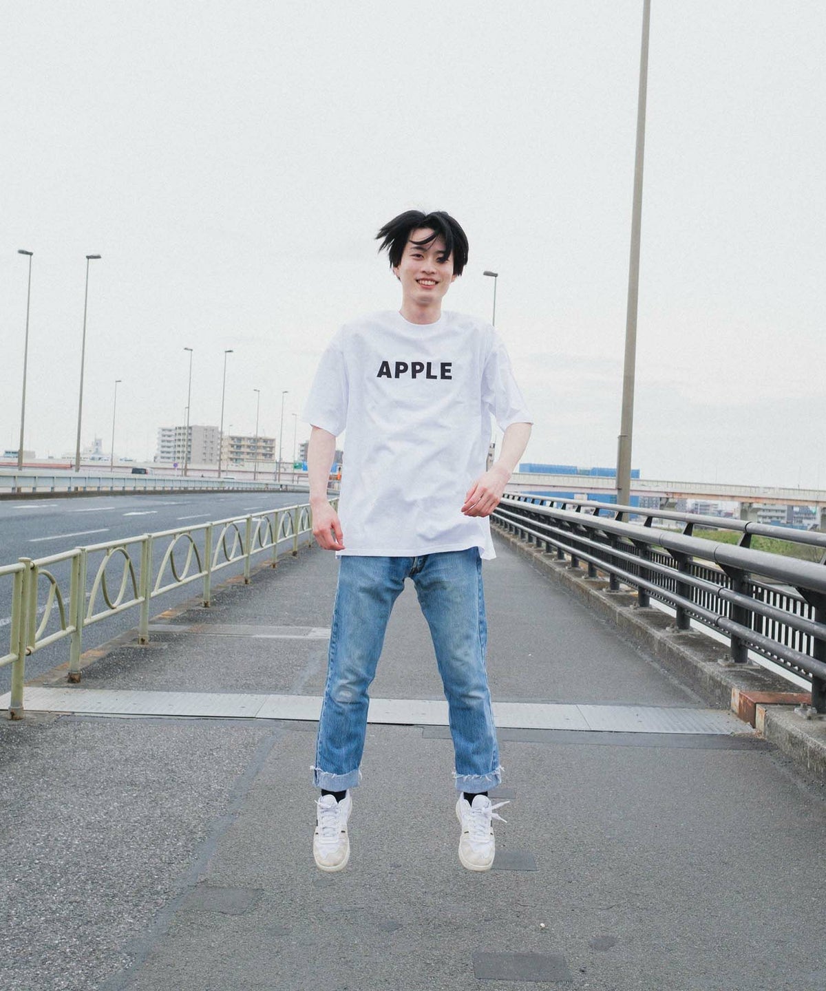 NOPE ノープ APPLE LEMON アップル レモン 前後・表裏両方着られる リバーシブル 2way Tシャツブランド