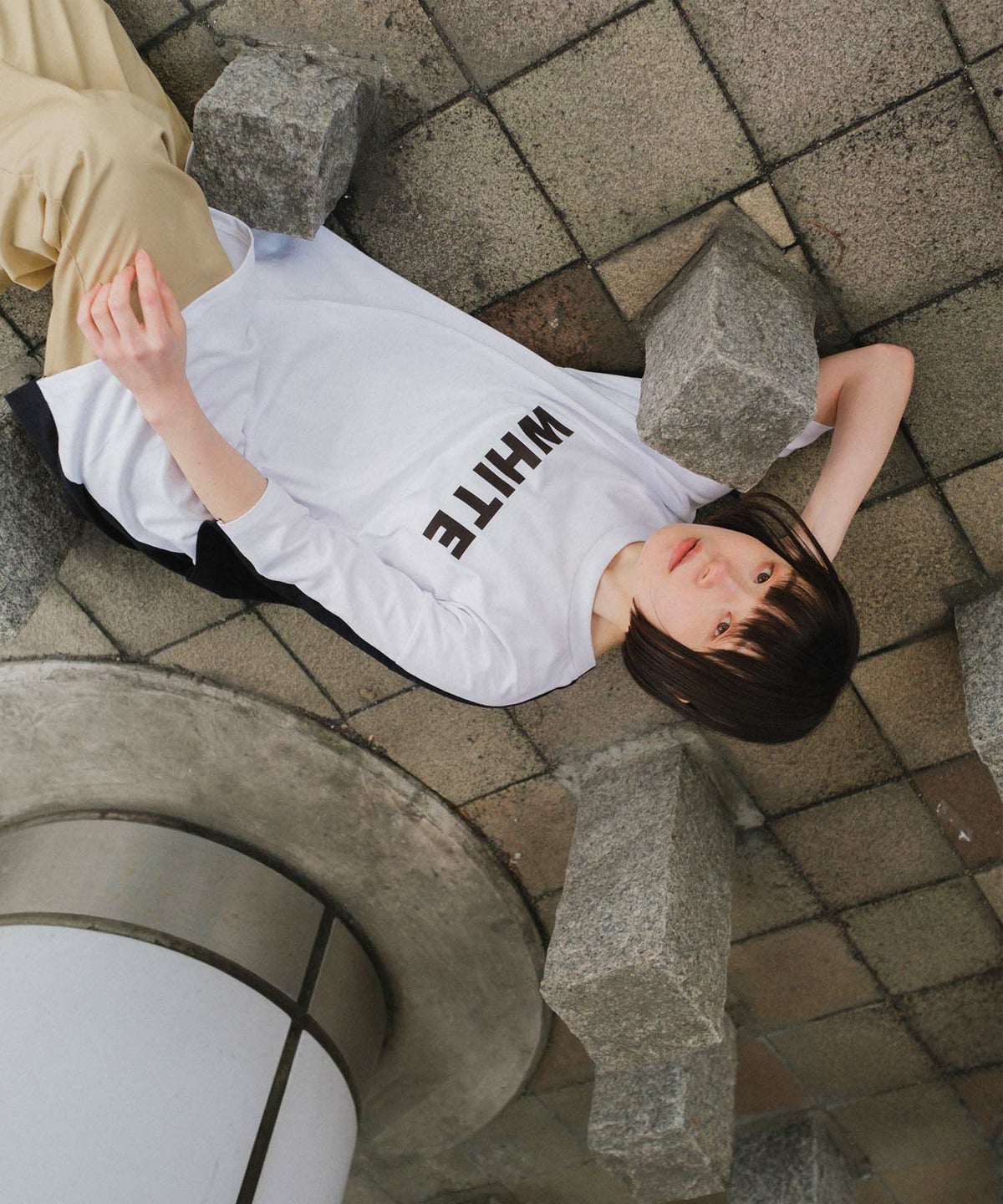 NOPE ノープ WHITE BLACK ホワイト ブラック 前後・表裏両方着られる リバーシブル 2way Tシャツブランド
