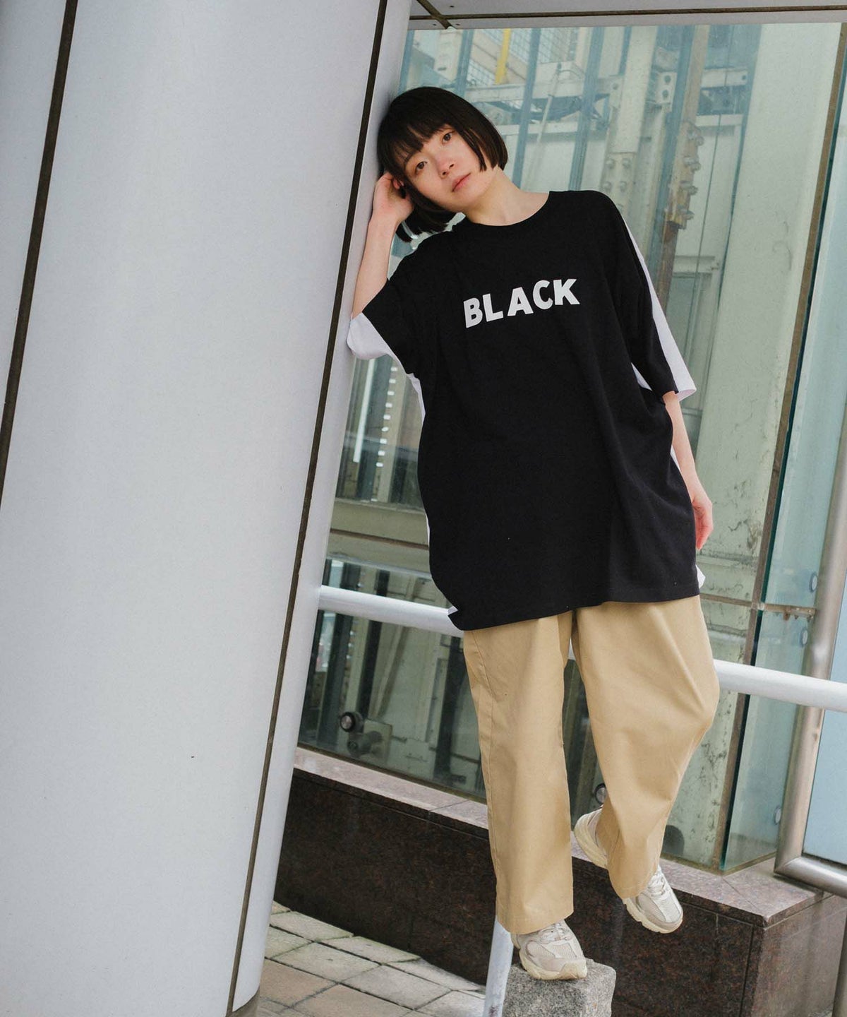 NOPE ノープ WHITE BLACK ホワイト ブラック 前後・表裏両方着られる リバーシブル 2way Tシャツブランド
