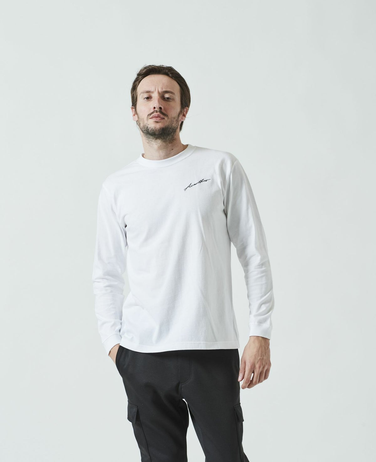 ACANTHUS アカンサス スクリプトロゴ 長袖Tシャツ CT2313