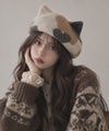 Dodge 三毛猫ベレー帽 DD-386 ねこ キャット CAT 帽子 HAT キャスケット