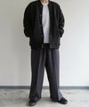 VOIRY ヴォイリー DRESSMAKER PANTS-WIDE GRAY-STRIP ドレスメーカーワイドパンツ