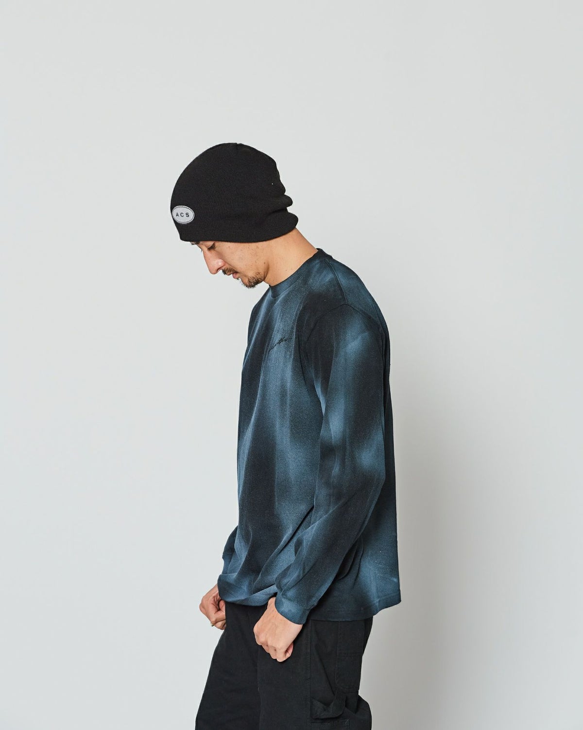 ACANTHUS アカンサス ハンドスプレーペイント 長袖Tシャツ