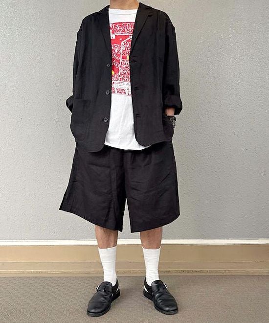 VOIRY ヴォイリー ドクターパンツ ドクターショーツ ハーフパンツ ブラック 黒 麻 リネン