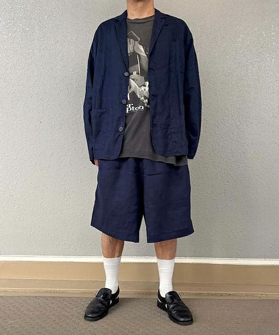 VOIRY ヴォイリー ドクターパンツ ドクターショーツ ハーフパンツ ブラック 黒 麻 リネン