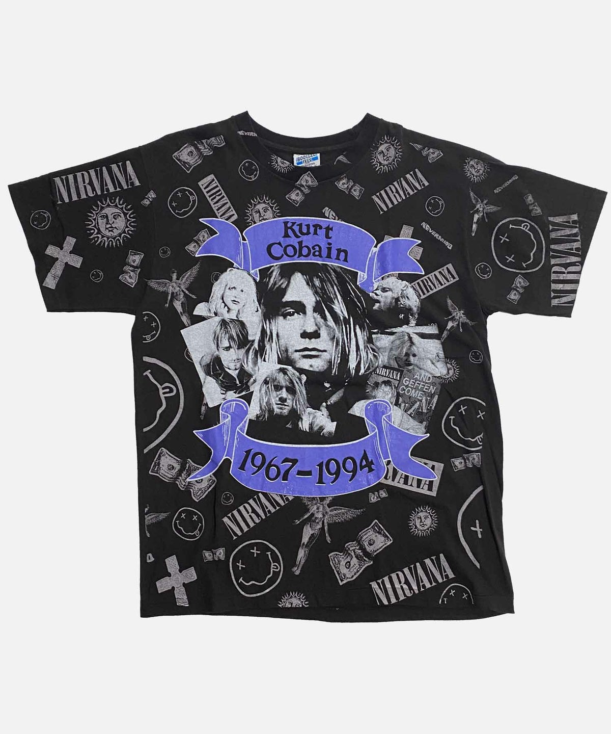 ニルヴァーナ カートコバーン ヴィンテージTシャツ 総柄 ブート