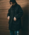 Varde77 バルデ77 ナイロントラベリングコート ミリタリージャケット ブラック 黒