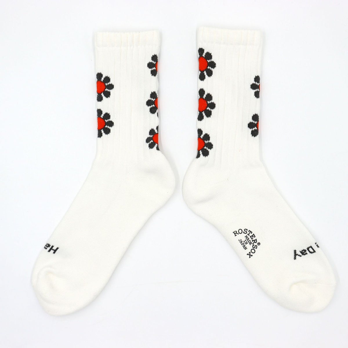 ROSTER SOX ロスターソックス 靴下 男性用 女性用 メンズ レディース ペアソックス PEACE ピース 花