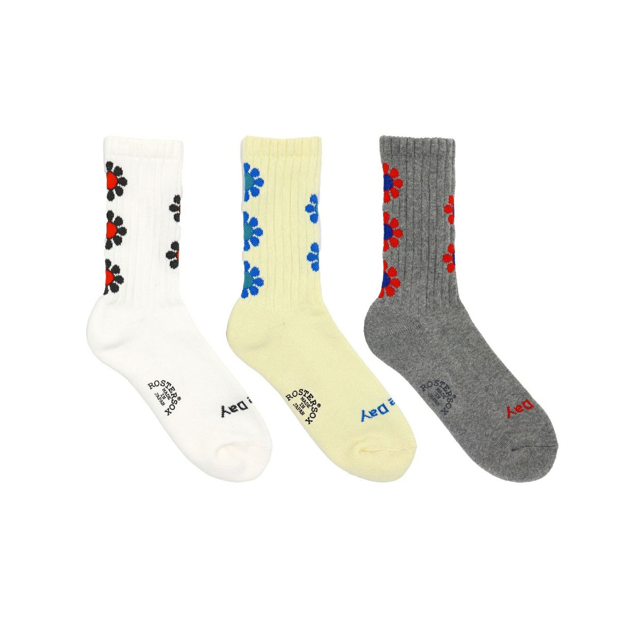 ROSTER SOX ロスターソックス 靴下 男性用 女性用 メンズ レディース ペアソックス PEACE ピース 花