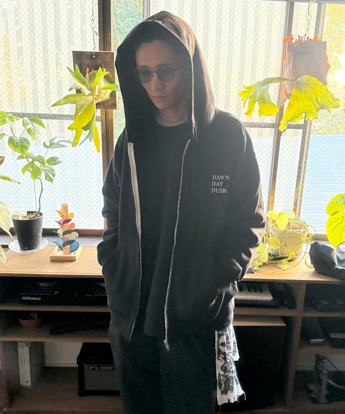 NOPE GOAT ジョイデヴィジョン 15.5oz ジップパーカー 着用イメージ