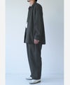 UITU HIGH TWISTED ORGANIC COTTON TWILL EASY TROUSERS UUP-001 イージートラウザー チャコールグレー