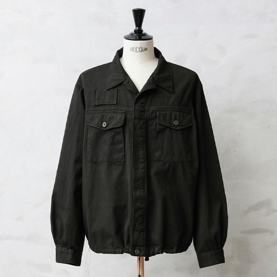 MILITARY【DEAD STOCK】[黒染め]チェコ軍 フライフロント ワークシャツジャケット