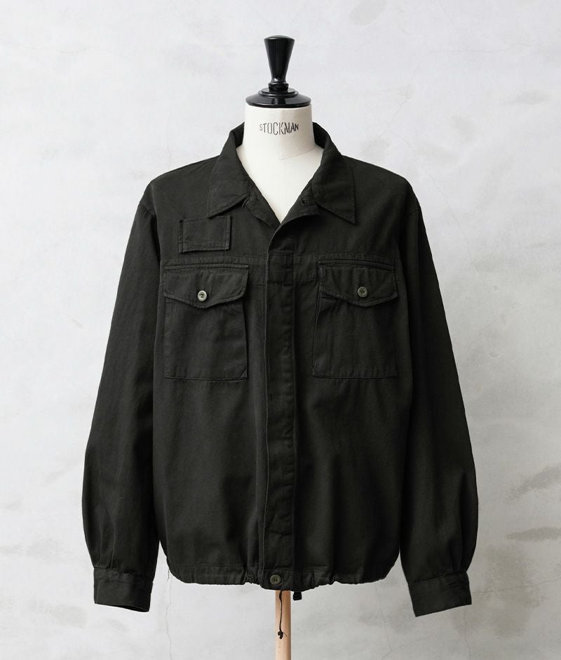 MILITARY【DEAD STOCK】[黒染め]チェコ軍 フライフロント ワークシャツジャケット