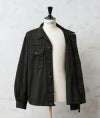 MILITARY【DEAD STOCK】[黒染め]チェコ軍 フライフロント ワークシャツジャケット