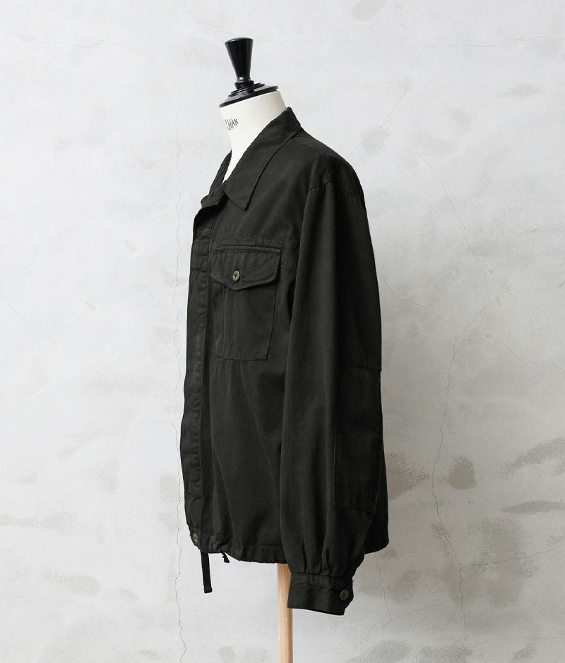 MILITARY【DEAD STOCK】[黒染め]チェコ軍 フライフロント ワークシャツジャケット