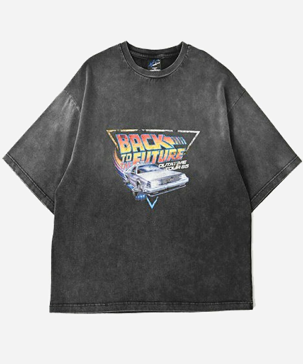 VDS ATELANE バック・トゥ・ザ・フューチャー デロリアン エイジング加工Tシャツ