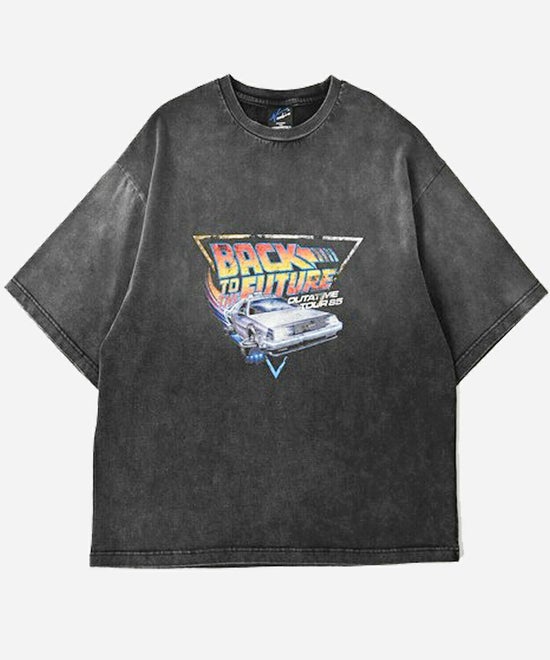 VDS ATELANE バック・トゥ・ザ・フューチャー デロリアン エイジング加工Tシャツ