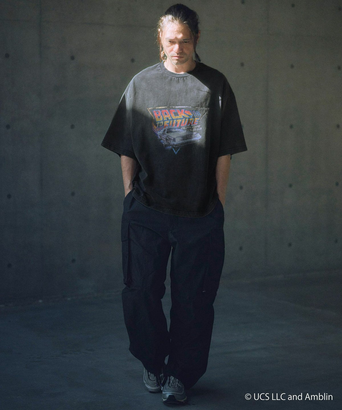 VDS ATELANE バック・トゥ・ザ・フューチャー デロリアン エイジング加工Tシャツ