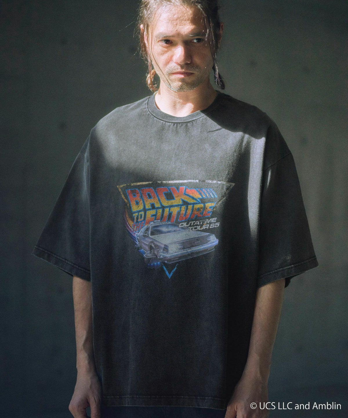 VDS ATELANE バック・トゥ・ザ・フューチャー デロリアン エイジング加工Tシャツ