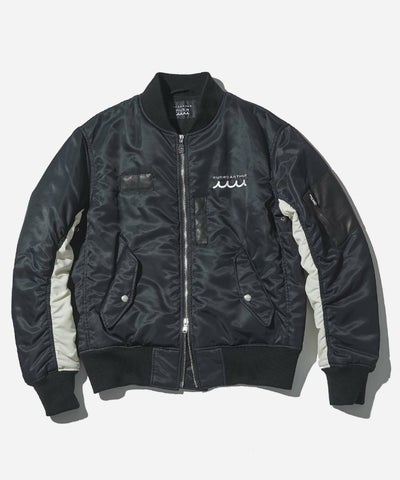 美品 ACANTHUS 羊革 オールレザーMA-1 ボンバージャケット ACANTHUS 