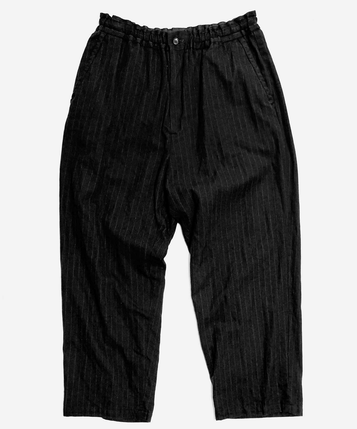 Porter Classic BLACK LINEN BEBOP PANTS PC-021-3888 | VDS BIRDS EYE