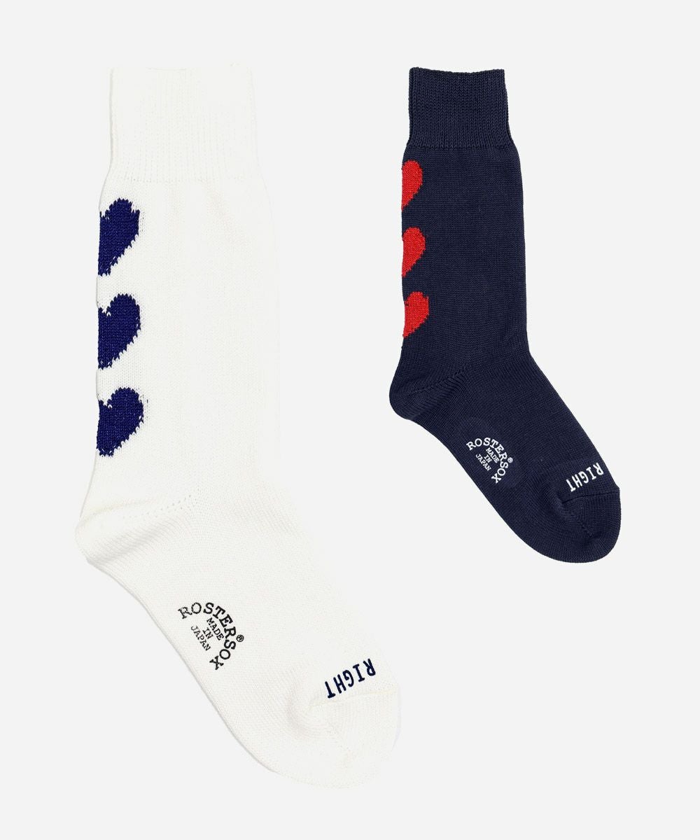 ROSTER SOX THREE HEART by X ソックス｜RX-83 | VDS BIRDS EYE