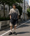 KODAI YASUNO タイダイブリーチビッグシルエットTシャツ Cafe time