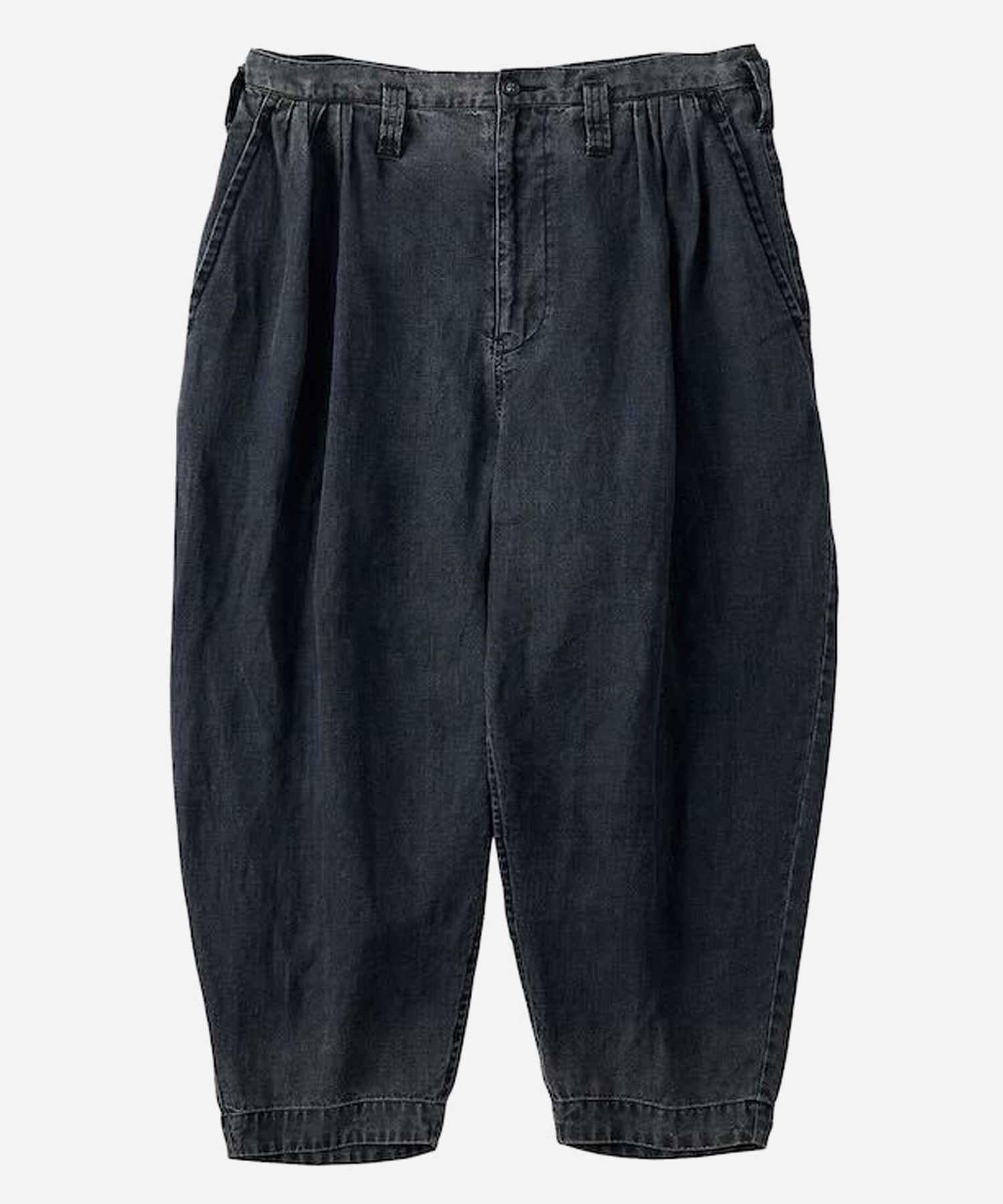 Porter Classic BLACK LINEN BEBOP PANTS PC-021-3888 | VDS BIRDS EYE